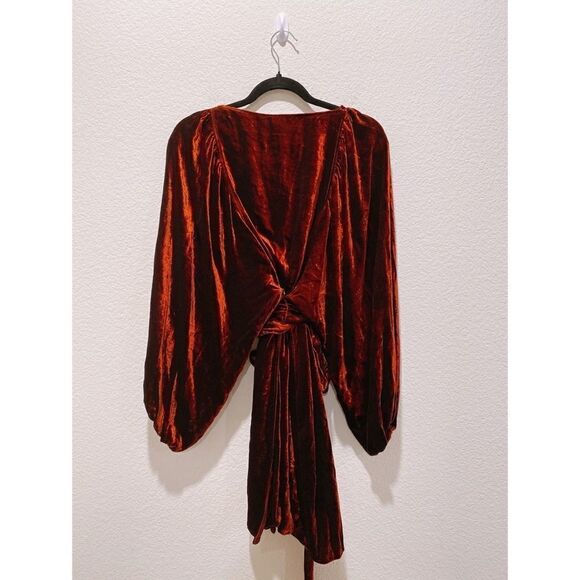 A.L.C Carlo Velvet silk Blend Wrap mini Dress - Picture 11 of 13